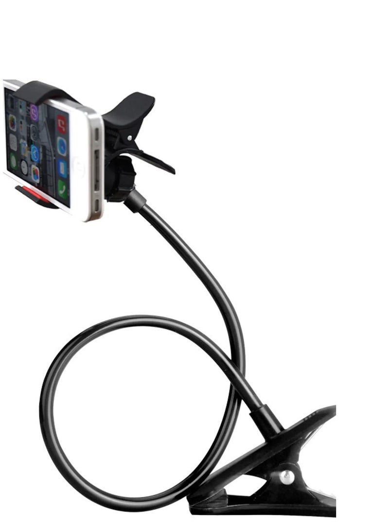 Universal Phone Holder Bed Gooseneck Mount - Cell Phone Clamp Clip for Desk, Flexible Lazy Long Arm Headboard Bedside, Overhead Mount Stand, Compatible with 1Phone 13 12 11 Pro Xs Max Mini - Image 1
