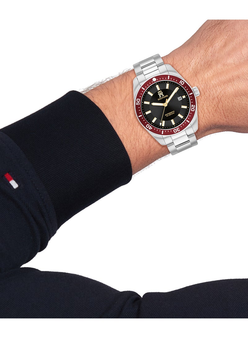 TOMMY HILFIGER ساعة تومmy هيلفيغر الدائرية التناظرية للرجال بعلبة سوداء - 1792154 - Image 4
