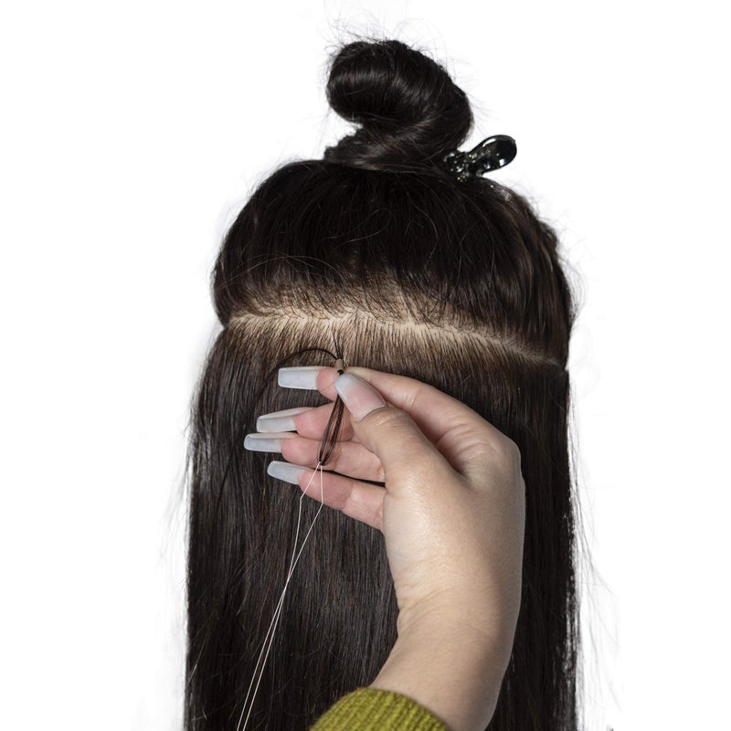 The Hair Shop Loop Needles - Wooden Grip Metal Wire Threading Tool for Quick and Easy Installation of I-Tip Remy Human Hair Extensions - Beader for Microlinks, Microbeads, Tubes (3 Pack) - Image 2