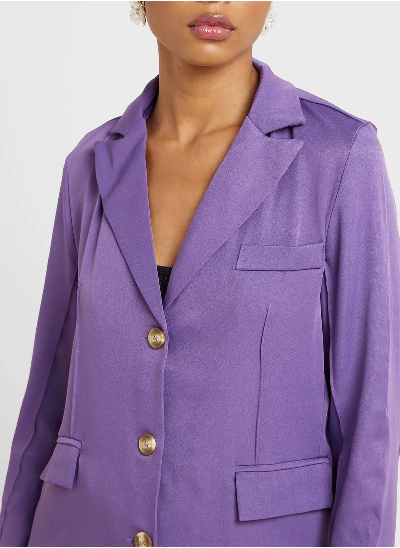 Khizana Single Breasted Lapel Blazer