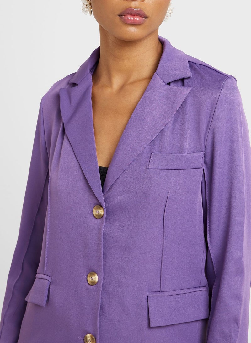 Khizana Single Breasted Lapel Blazer  - Image 3