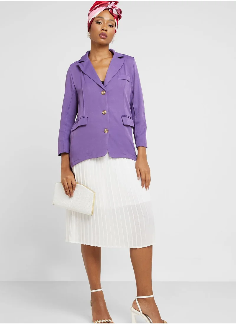 Khizana Single Breasted Lapel Blazer