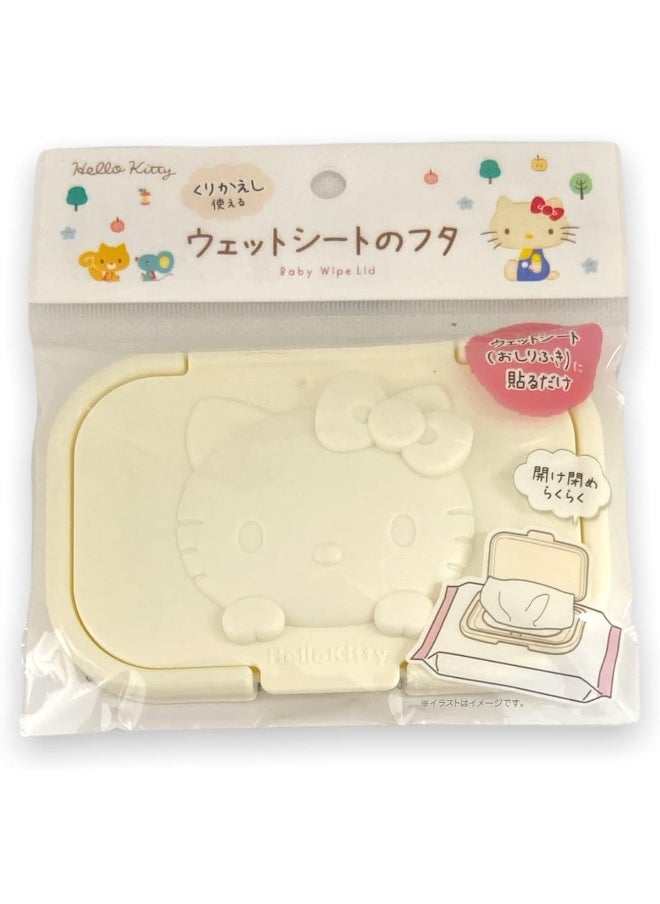 Friend Sanrio Hello Kitty Baby Wet Paper Wet Tissue Wipe Lid Cover (White)  - Image 1