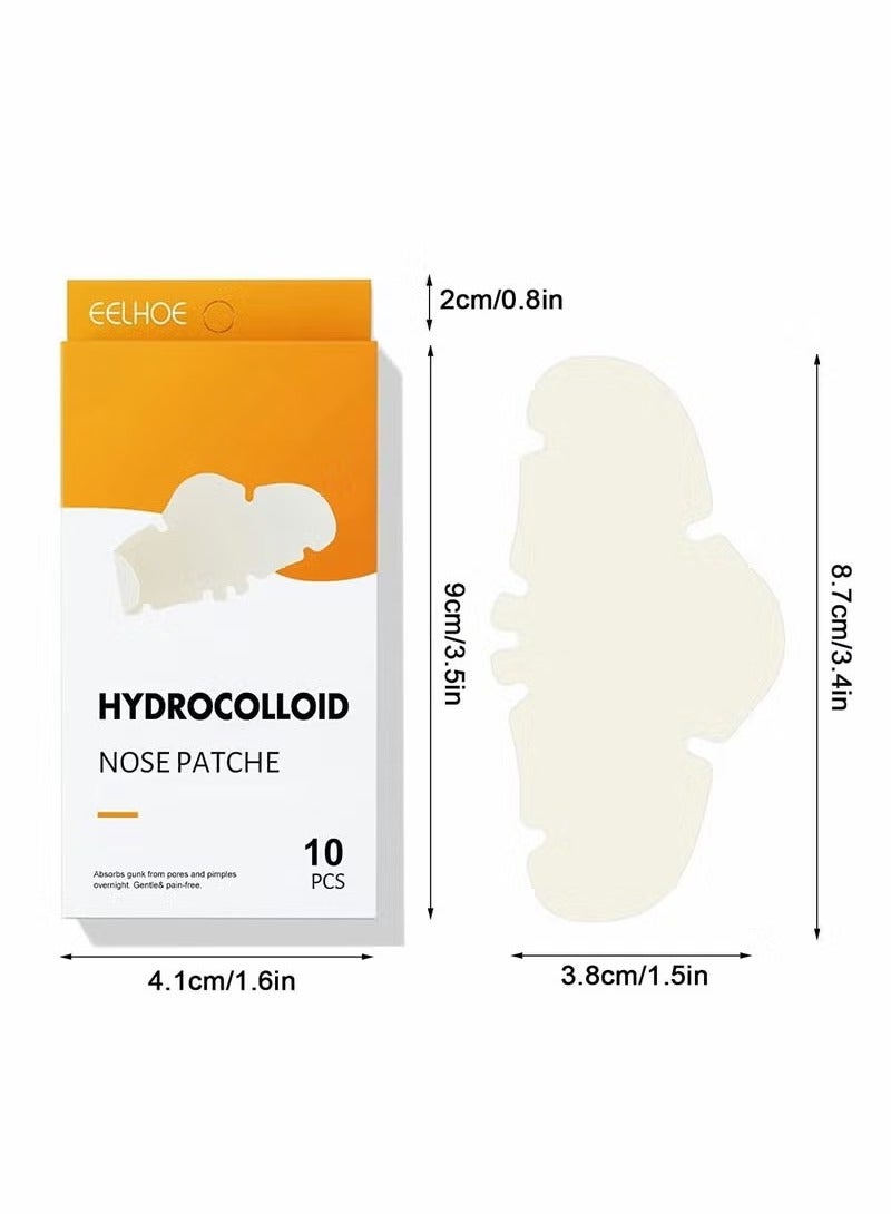 EELHOE Nose Strip,Pimple Patche,Nose Sticker,Mighty Patch,Zits Strip,Hydrocolloid Patche,for Nose Pore,Zit,and Oil,Dermatologist,Approved Overnight Pore Strips to Absorb Acne Nose Gunk(10 Pcs) - Image 2