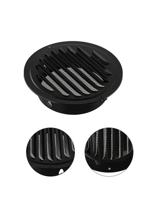 3 15 Inch Round Black Stainless Steel Vent Grille Wall Mounted Outdoor Drainage - Image 3