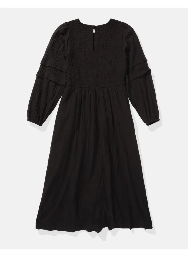 American Eagle Smocked Bodice Midi Dress