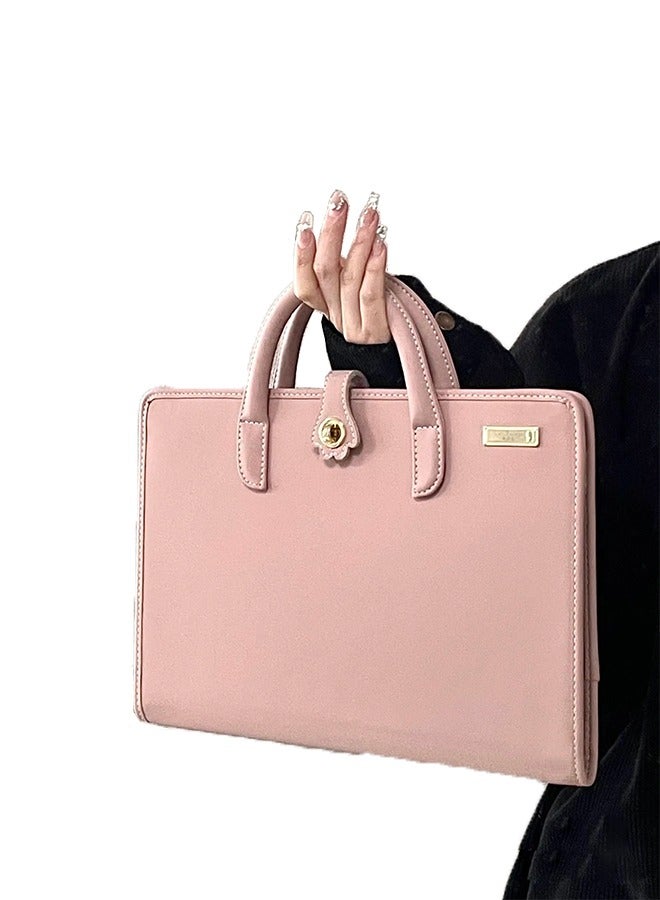Laptop sleeve pouch pink Cover with handle Laptop bag, 13/14 inches - Image 1