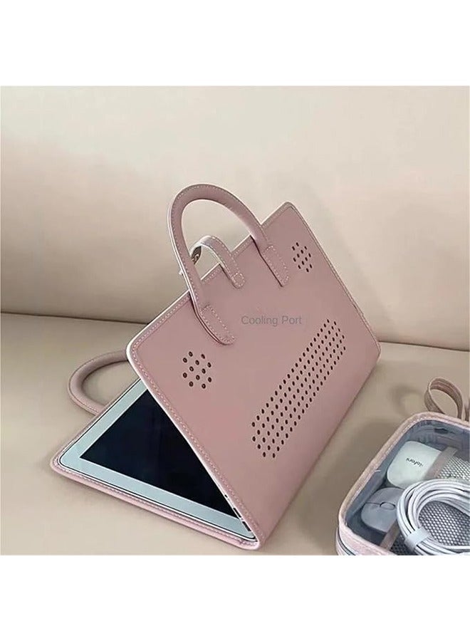 Laptop sleeve pouch pink Cover with handle Laptop bag, 13/14 inches - Image 2