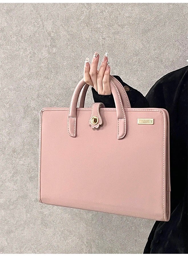 Laptop sleeve pouch pink Cover with handle Laptop bag, 13/14 inches - Image 3