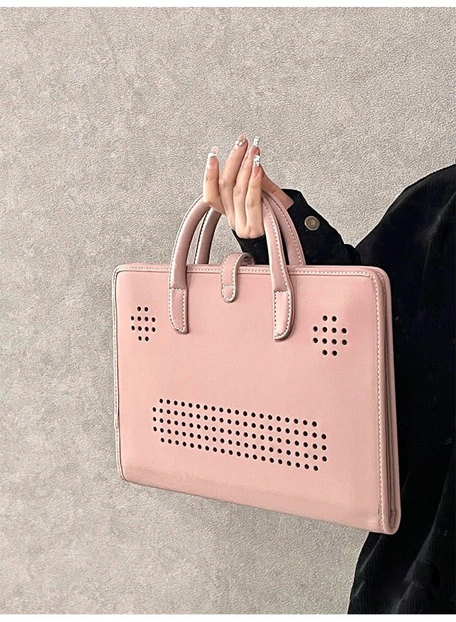 Laptop sleeve pouch pink Cover with handle Laptop bag, 13/14 inches - Image 4