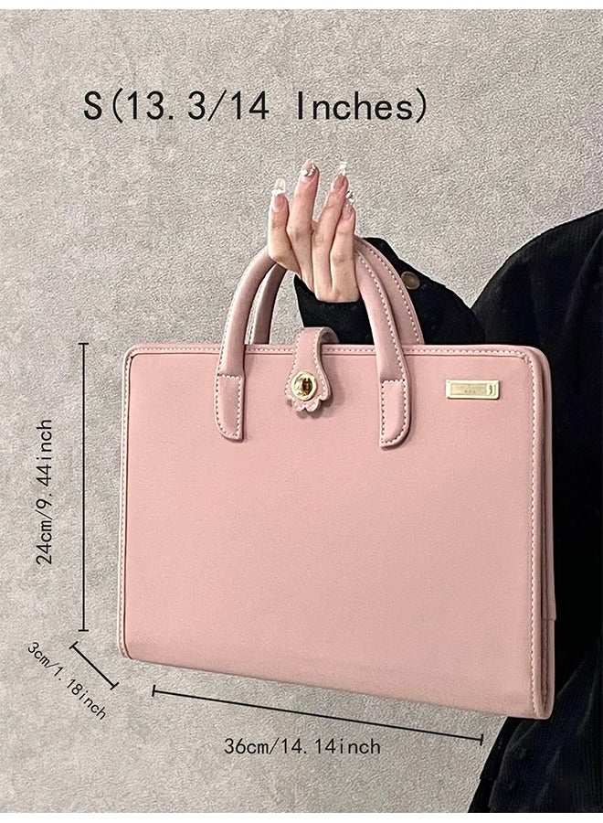 Laptop sleeve pouch pink Cover with handle Laptop bag, 13/14 inches - Image 5