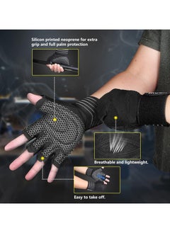 Ventilated Weight Lifting Gym Workout Gloves with Wrist Wrap Support for Men & Women, Full Palm Protection, for Weightlifting, Training, Fitness, Hanging, Pull ups(L Size) - pzsku/Z1E15E41A546D2C76C201Z/45/_/1722831070/848fca30-dcc4-41e3-8c37-4efd8ea5ac66