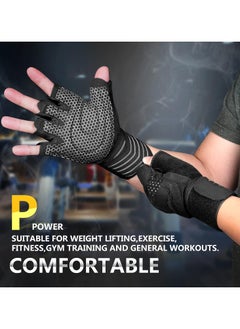 Ventilated Weight Lifting Gym Workout Gloves with Wrist Wrap Support for Men & Women, Full Palm Protection, for Weightlifting, Training, Fitness, Hanging, Pull ups(L Size) - pzsku/Z1E15E41A546D2C76C201Z/45/_/1722831076/71562541-51b0-4a5e-a443-5a35bec7fe1e