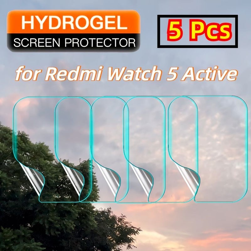5 Pcs Soft Screen Protector Film For Redmi Watch 5 Active - Image 1