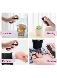 Generic 4-Piece 8ml Perfume Atomizer Refillable, Portable Empty Mini Spray Bottle for Perfume, Cologne, Liquid Sprayer, Rotating Design Use Aluminum Shell And Glass Liner, Includes Dispensing Tool, Black  - Image 5