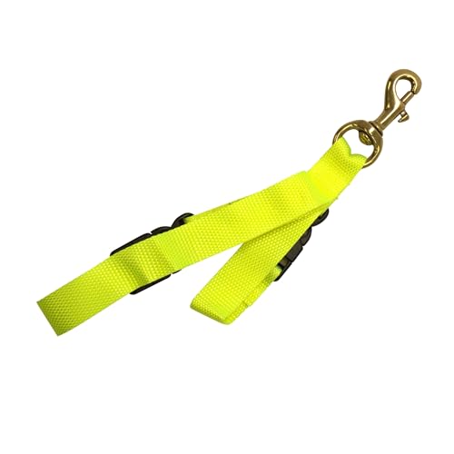 Scuba Choice Diving BC Fin & Mask Keeper with Quick Release Lanyard – Yellow/Black, Adjustable 6" & 8" Straps, Brass Clip, Easy BCD Attachment, Must-Have Gear for Divers - Image 5