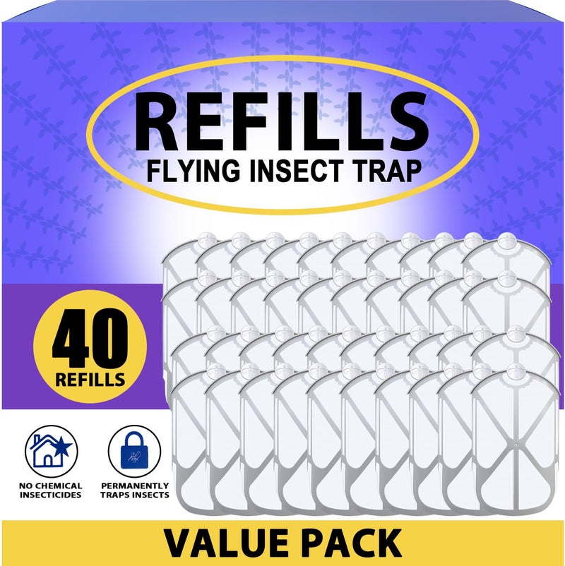 BAIMNOCM 40 Pack Cartridge Refill Compatible with Flying Insect Trap Refill M364 M364A and Max, Indoor Use - Image 1