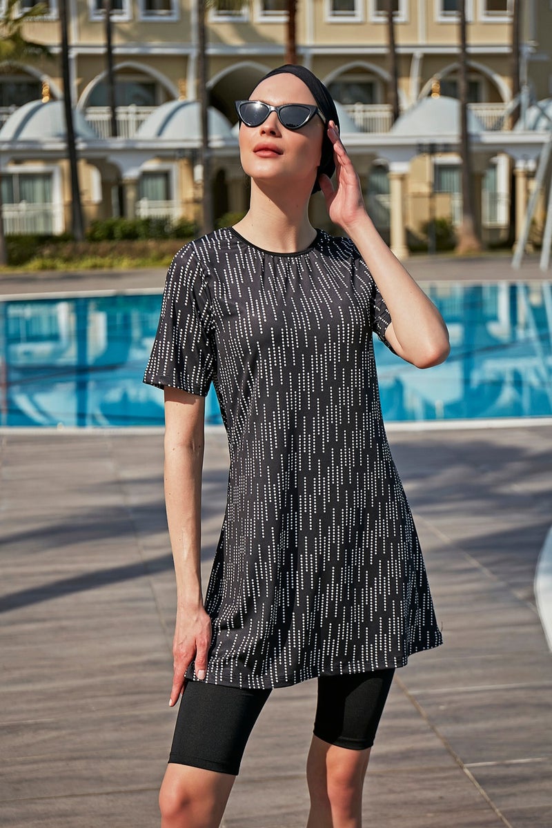 Remsa Mayo Remsa Swimsuit Short Sleeve Lycra Tights Semi Covered Swimsuit R4904 Yasmin  - Image 2