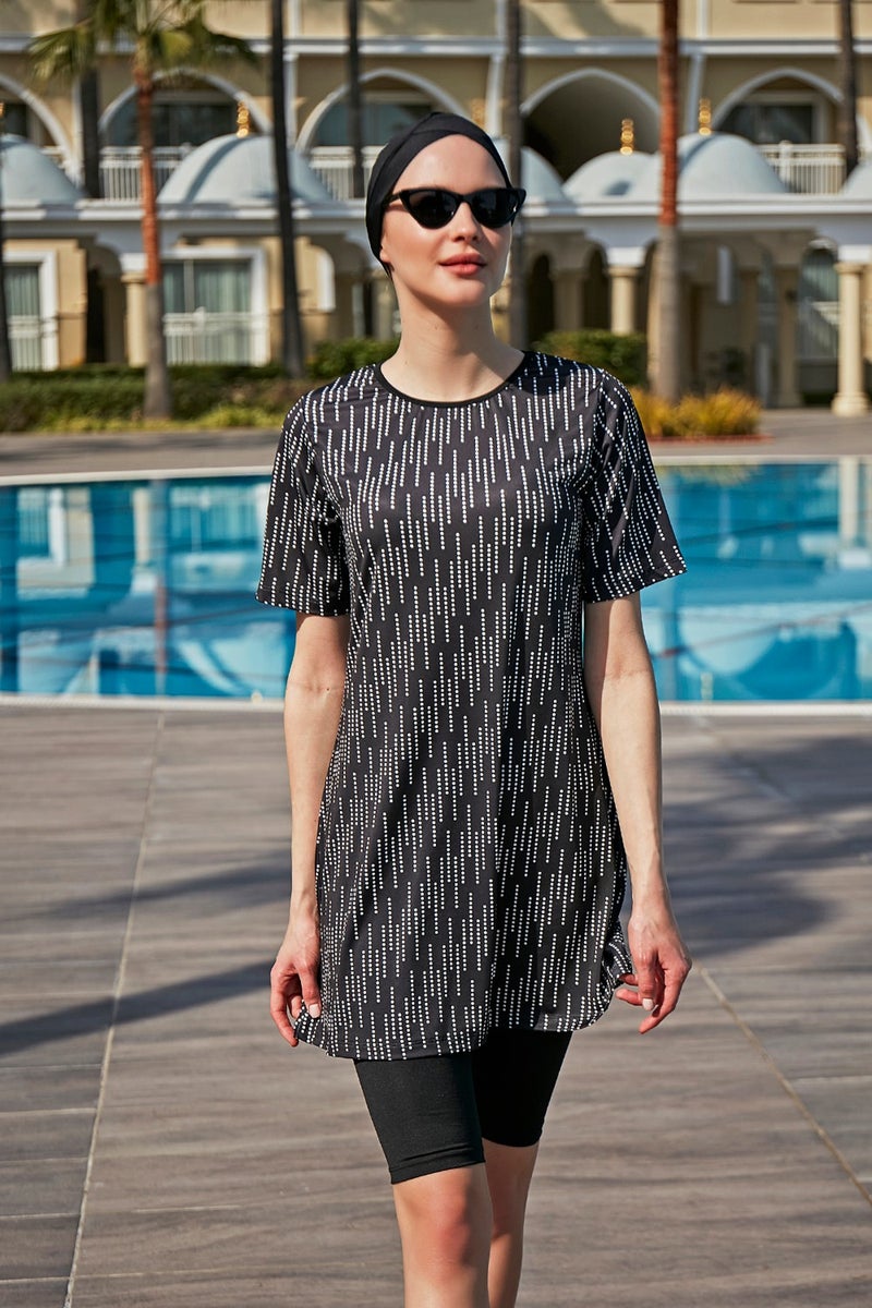 Remsa Mayo Remsa Swimsuit Short Sleeve Lycra Tights Semi Covered Swimsuit R4904 Yasmin  - Image 4