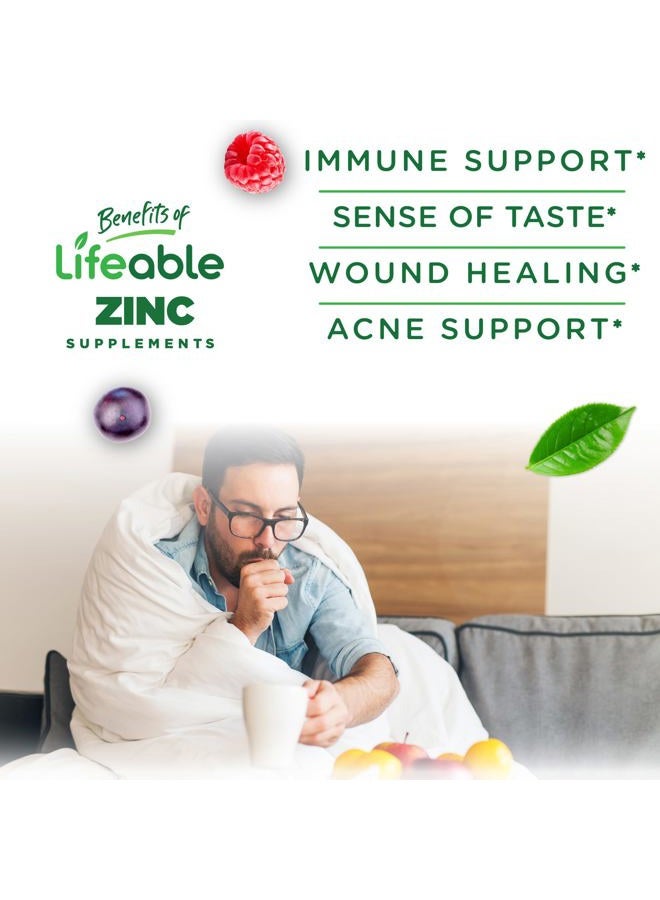 Lifeable Zinc Gummies | 50mg | Great Tasting Natural Flavor Zinc Vitamins | Gluten Free, Vegetarian, GMO-Free Zinc Chewable | for Immune Support | 90 Gummies - Image 3