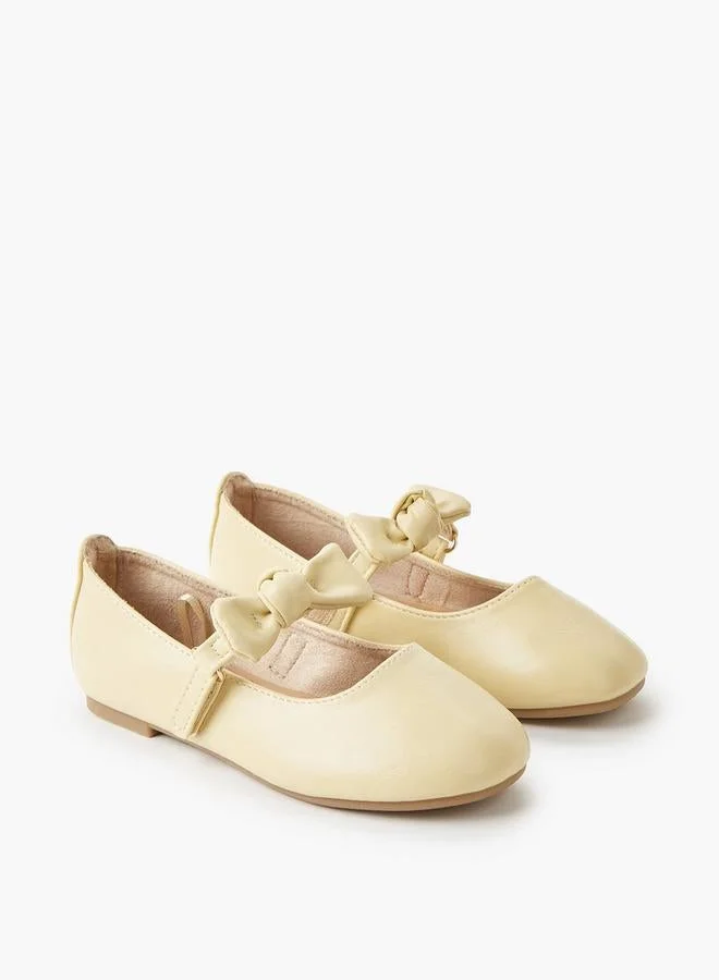 جونيورز Girls Hook & Loop Ballerina Shoes