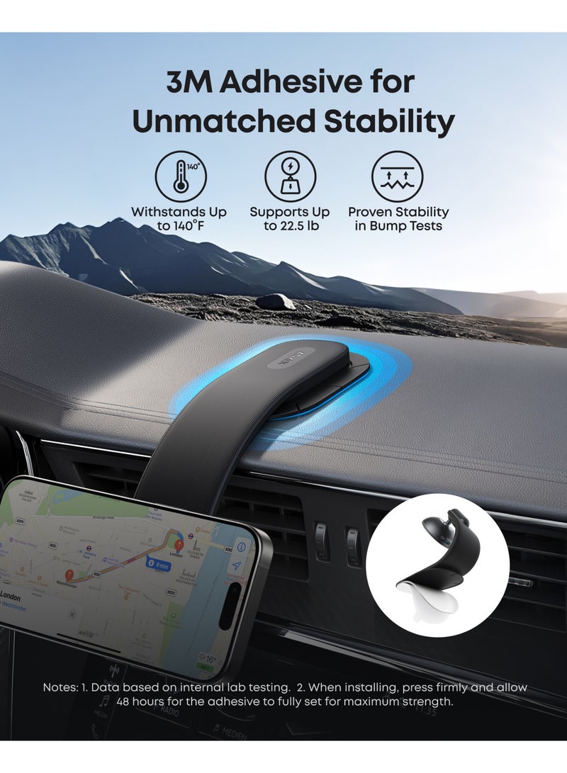 Anker MagGo Wireless Car Charger (Pad), 15W Qi2 Certified Fast Charging Car Adapter with Alloy B Strong Hold, 360° Adjustable View, For iPhone 17/16 /15/14 Series and More - Image 5