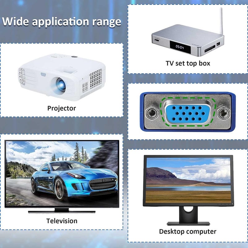 WiredCom ® VGA Cable 1.5 M Support PC/Monitor/LCD/LED, Plasma, Projector, TFT - Converter Adapter Cable (Set of 1) (1.5 Meter) (Black) - Image 5