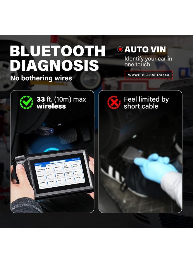 TOPDON OBD2 Scanner Wireless, AD800BT, Free Lifetime Upgrade, Scan Tool, Automotive Diagnostic Tool, Full System Diagnosis, 28+ Reset Services, Oil Reset/ABS Bleeding/IMMO/TPMS/SAS/BMS/EPB/DPF/AutoVIN - Image 5