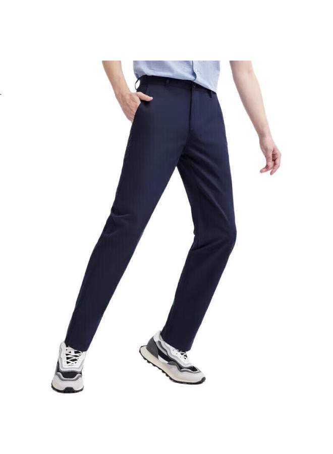 Septwolves Casual Pants For Men, Cotton Stretch Smooth Skin-Friendly Solid Color Slightly Elastic Comfortable Breathable Business Versatile Bottoms - Image 1