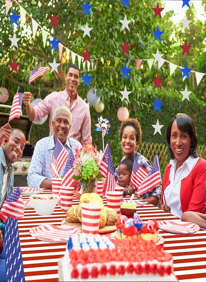 UNIIDECO 3 Pack Patriotic Tablecloth 4th of July Tablecloth Disposable Plastic American Flag Tablecloth Table Covers for Patriotic Decorations Independence Day, Flag Day, Memorial, Veterans (54 x 108 Inches) - Image 5