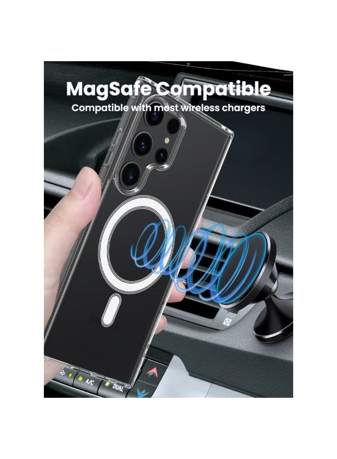 RADSUN Clear Magnetic Shockproof Case Cover for Galaxy S25 Ultra – Transparent Slim Protective Case with Strong Magnetic Adsorption & Drop Protection - Image 3