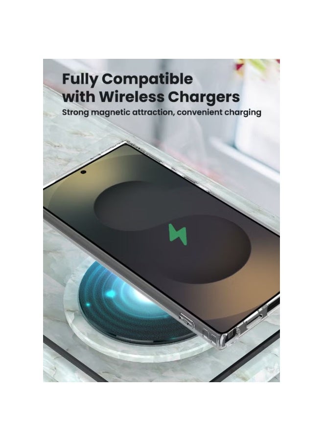 RADSUN Clear Magnetic Shockproof Case Cover for Galaxy S25 Ultra – Transparent Slim Protective Case with Strong Magnetic Adsorption & Drop Protection - Image 5