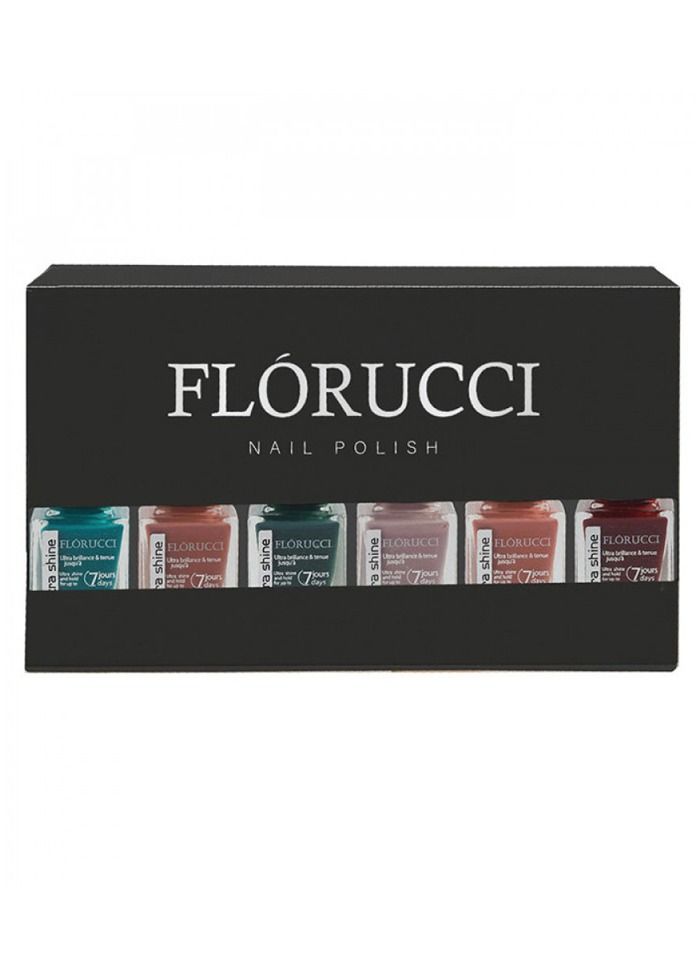 FLORUCCI A set of 6 Ultra Shine Nail Polishes With A Formula That Lasts For 7 Days From Flortie - Image 1