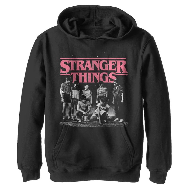 Netflix Unisex Child Stranger Things Fade Youth Pullover Hoodie Sweatshirt, Black, Medium US