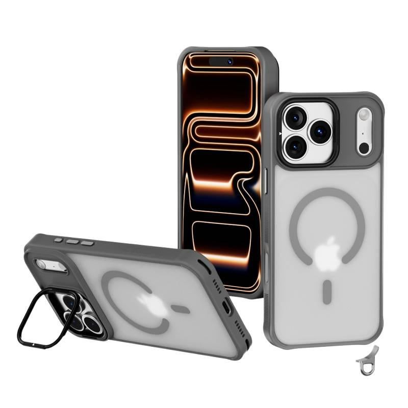 MagSafe Case for iPhone 14 / 14 Plus / 14 Pro / 14 Pro Max with Kickstand and Strong Magnetic plus Skin Feel in Gray - Veloris - Image 1