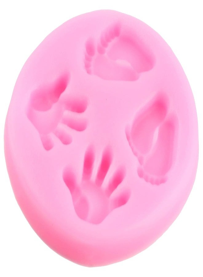 YIHUOMOLDS Baby Silicone Fondant Molds Baby Foot Fondant Mold Baby Hand Silicone Molds For Baby Shower Cake Decorating Cupcake Topper Chocolate Candy Gum Paste Polymer Clay - Image 3