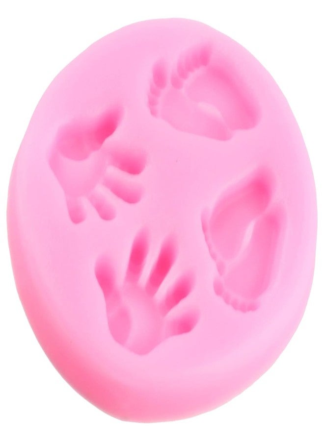 YIHUOMOLDS Baby Silicone Fondant Molds Baby Foot Fondant Mold Baby Hand Silicone Molds For Baby Shower Cake Decorating Cupcake Topper Chocolate Candy Gum Paste Polymer Clay - Image 5