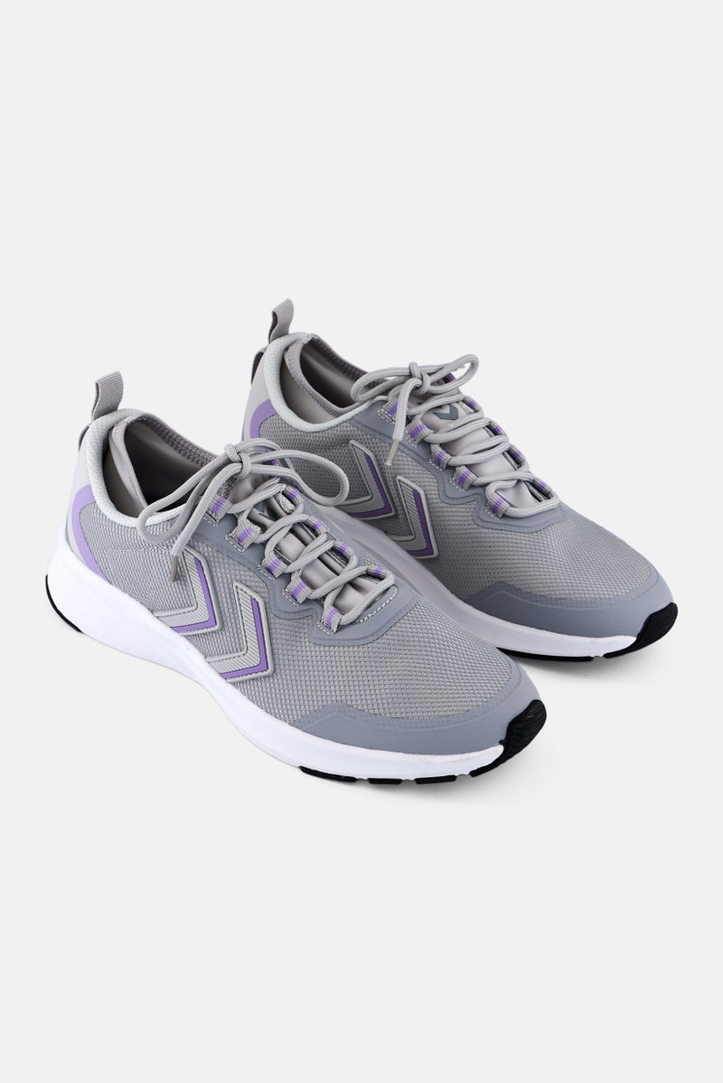 Hummel Men Flow Fit Lace Up Running Shoes, Grey - Image 1