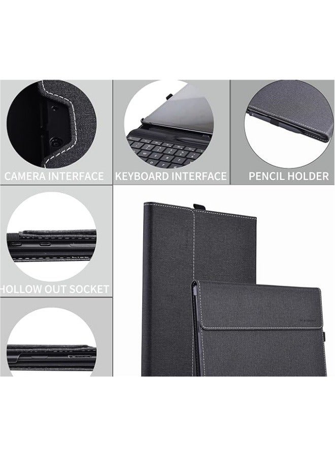 Compatible with Microsoft Surface Pro 11 (2024) 13-inch Case,TPU Bumper Folio Stand Card Holder Protective Cover PC Hard Shell - Image 2