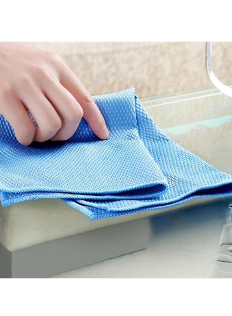 Bukela Streak-Free Miracle Cleaning Cloths Reusable, Multipurpose Streak Free Miracle Cleaning Cloths, Fish-Scale Streak Free Glass Cleaning Cloth, for Glass, Dishes, Mirrors ( 25 * 25cm) - Image 5