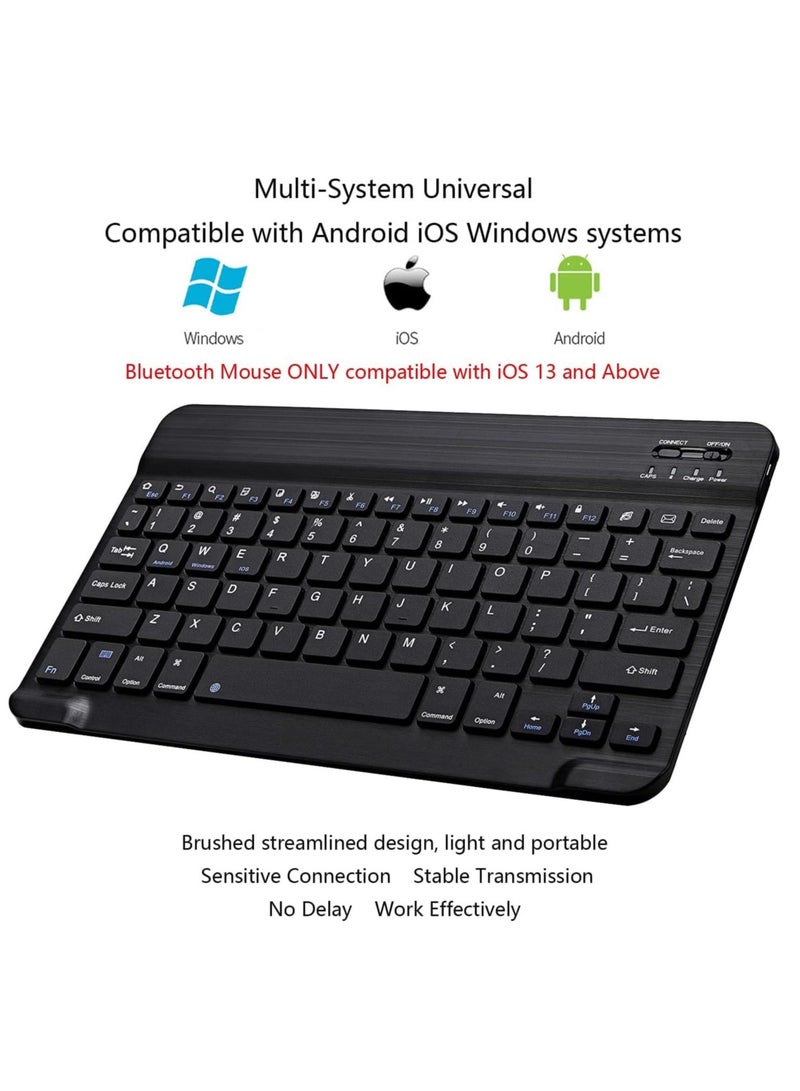 ELTRAZONE Arabic and English Bluetooth Keyboard and Mouse Combo, Ultra-Slim Portable Compact Wireless Mouse Keyboard Set for IOS Android Windows Tablet Phone iPhone iPad Pro Air Mini  - Image 3