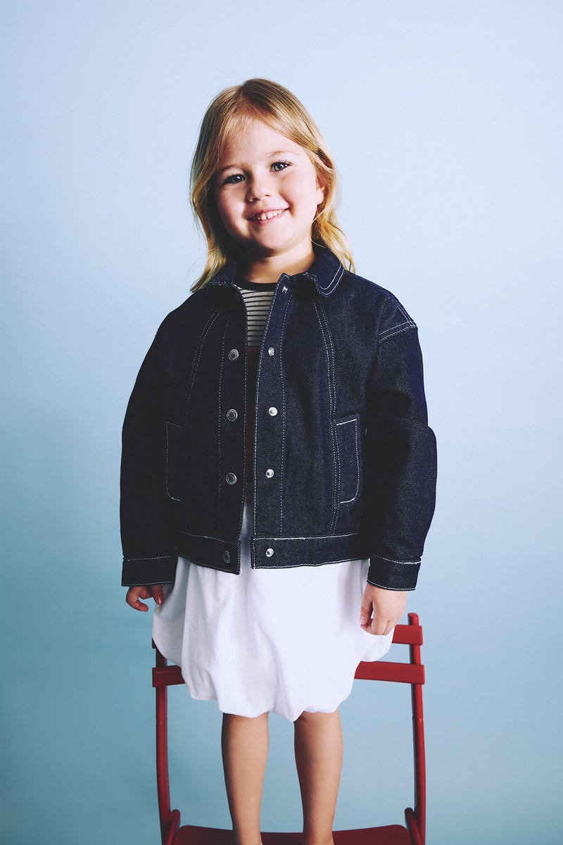 DeFacto Blue BabyGirl Baby Girl Polo Collar Jacket Casual - Image 1