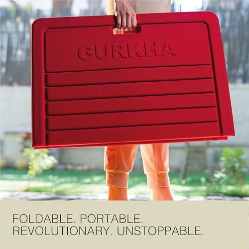 Gurkha 13mm GURKHA Foldable Performance Yoga Mat for Men & Women | Non-Slip, India’s First Foldable Extra-Cushioned Mat for Yoga, Pilates, HIIT & Floor Workouts | Portable, Durable & Lightweight Fitness Mat - Naked Lightning (Blue) | 170 cms x 70 cms - Image 3
