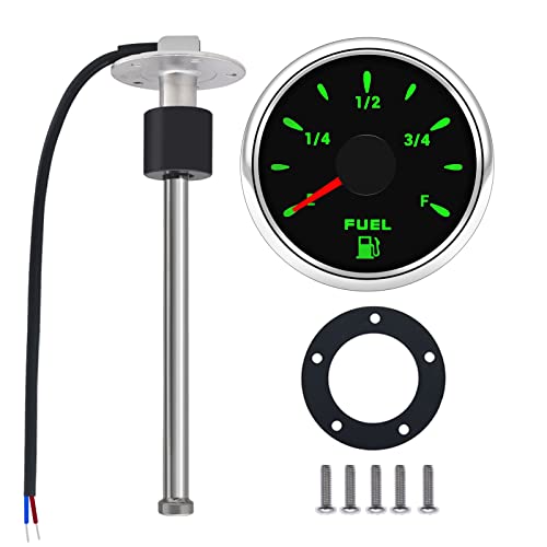 KAOLALI Marine Fuel Gauge Sending Unit for Boat Truck Vehicle Fuel Sender Stainless Steel and Digital Fuel Water Gauge Sending 240-33 ohms 6.8"(175mm - Image 1