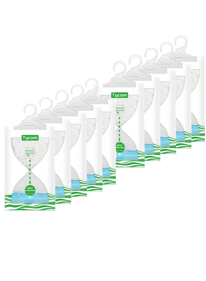 TYCOM Hanging Anti Mold Dehumidfier Deodorizing Moisture Proof Desiccant Absorber Bag and Odor Eliminator Hanging Bags to Rid Damp in Closet Cars Bathroom Wardrobes Basement Gym Bag Humidity Bags 10pcs  - Image 2