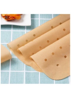 sokany 100 PCS Square Air Fryer Parchment Paper, Unbleached Square Air Fryer Liners/Steaming Parchment Liner for Air Fryer, Steaming Basket (Brown)  - Image 4