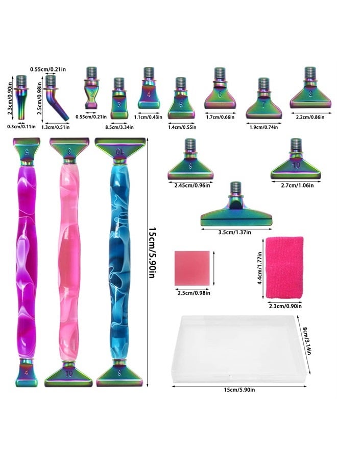 SENHAI 24 pcs Diamond Painting Pen Kits, SENHAI Diamond Art Pens Metal Tips Screw Thread Tips Diamond Art Painting Pen 5D Diamond Art Painting Accessories Tools for DIY Painting Crafts - Image 3