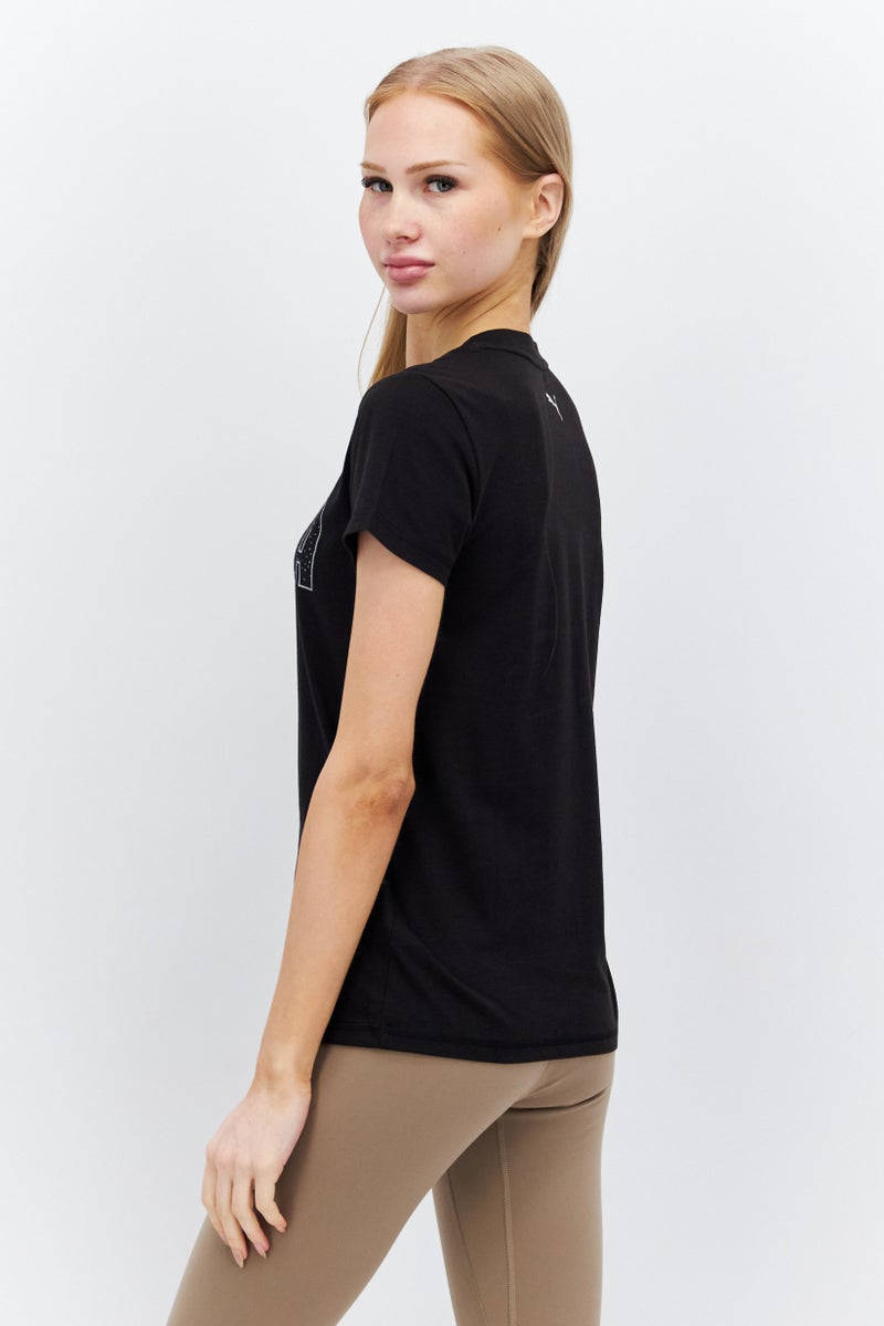 PUMA Women Sportswear Fit Short Sleeve Outdoor T-Shirt, Black - Image 3