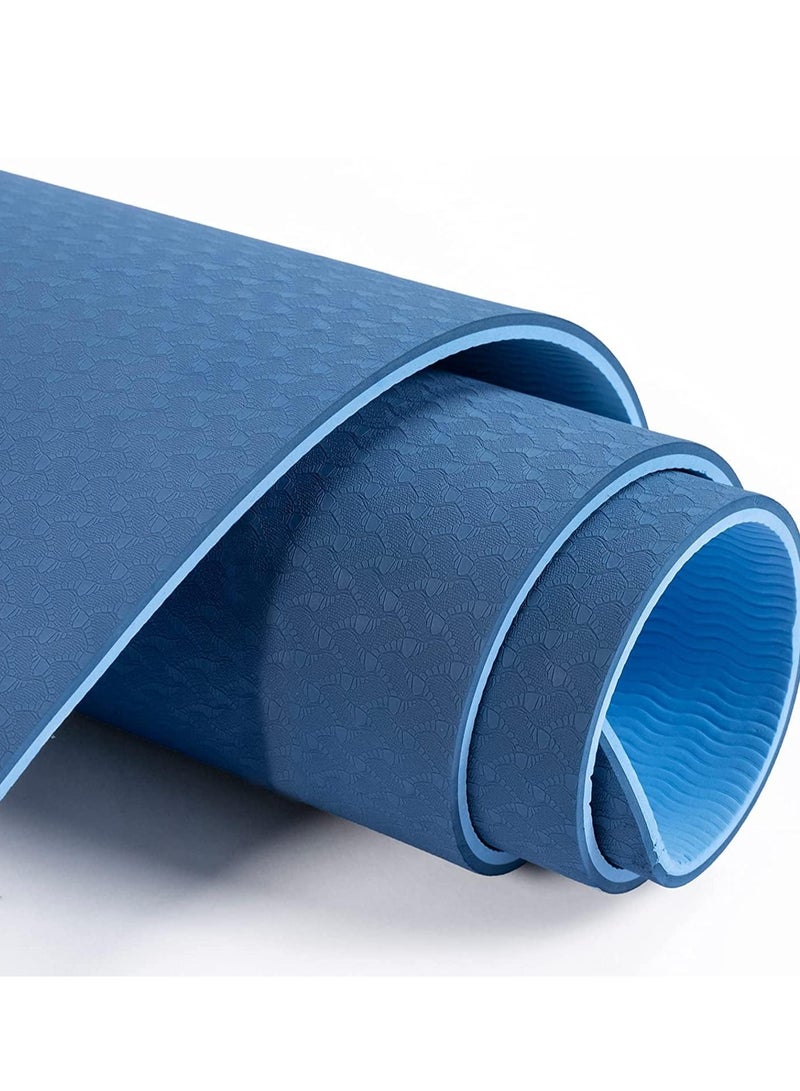 Maston Anti-Slip Exercise Mat TPE Eco Friendly Fitness Mat for Pilates Non Slip Yoga Mat (6mm) - Image 2