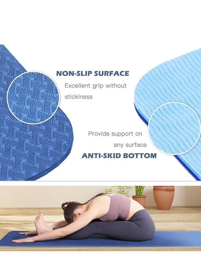 Maston Anti-Slip Exercise Mat TPE Eco Friendly Fitness Mat for Pilates Non Slip Yoga Mat (6mm) - Image 3